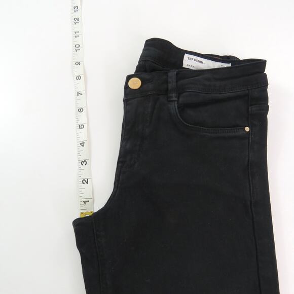 Zara Trafaluc Black Skinny High Rise Jeans Size 2 - Picture 9 of 10
